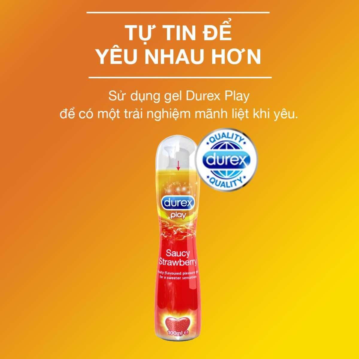 [HCM]Gel bôi trơn Durex Play Strawberry 100ml