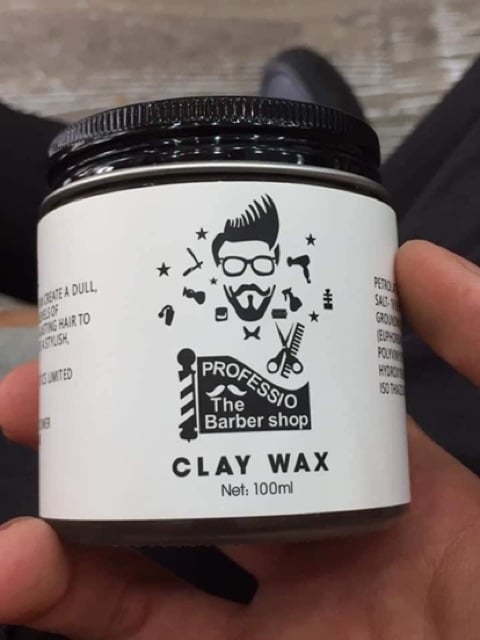 Sáp vuốt tạo kiểu tóc clay wax profession the barber shop 100ml - tặng lược