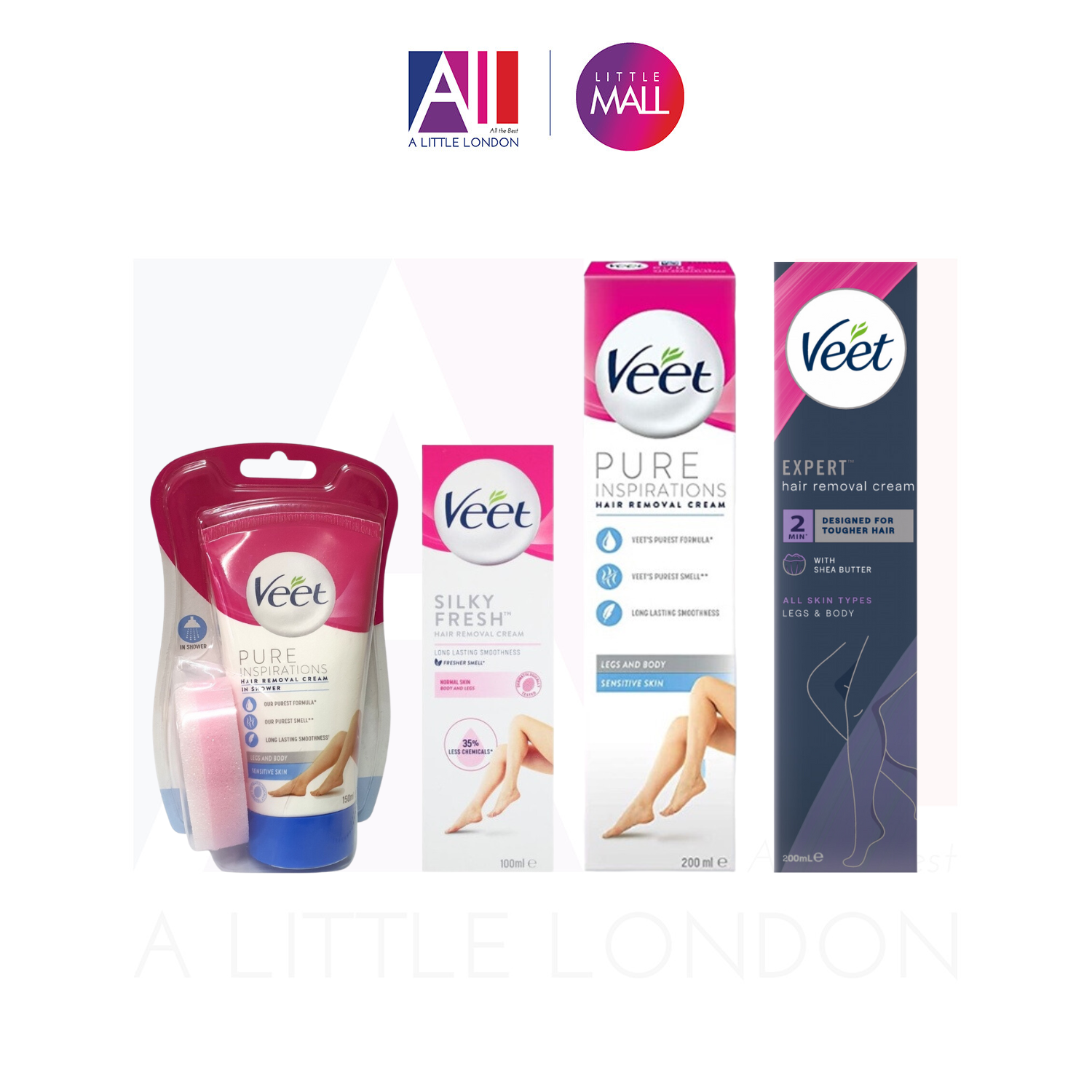 Kem tẩy lông tay, chân, bikini Veet Silky Fresh Hair Removal Cream (Bill Anh)