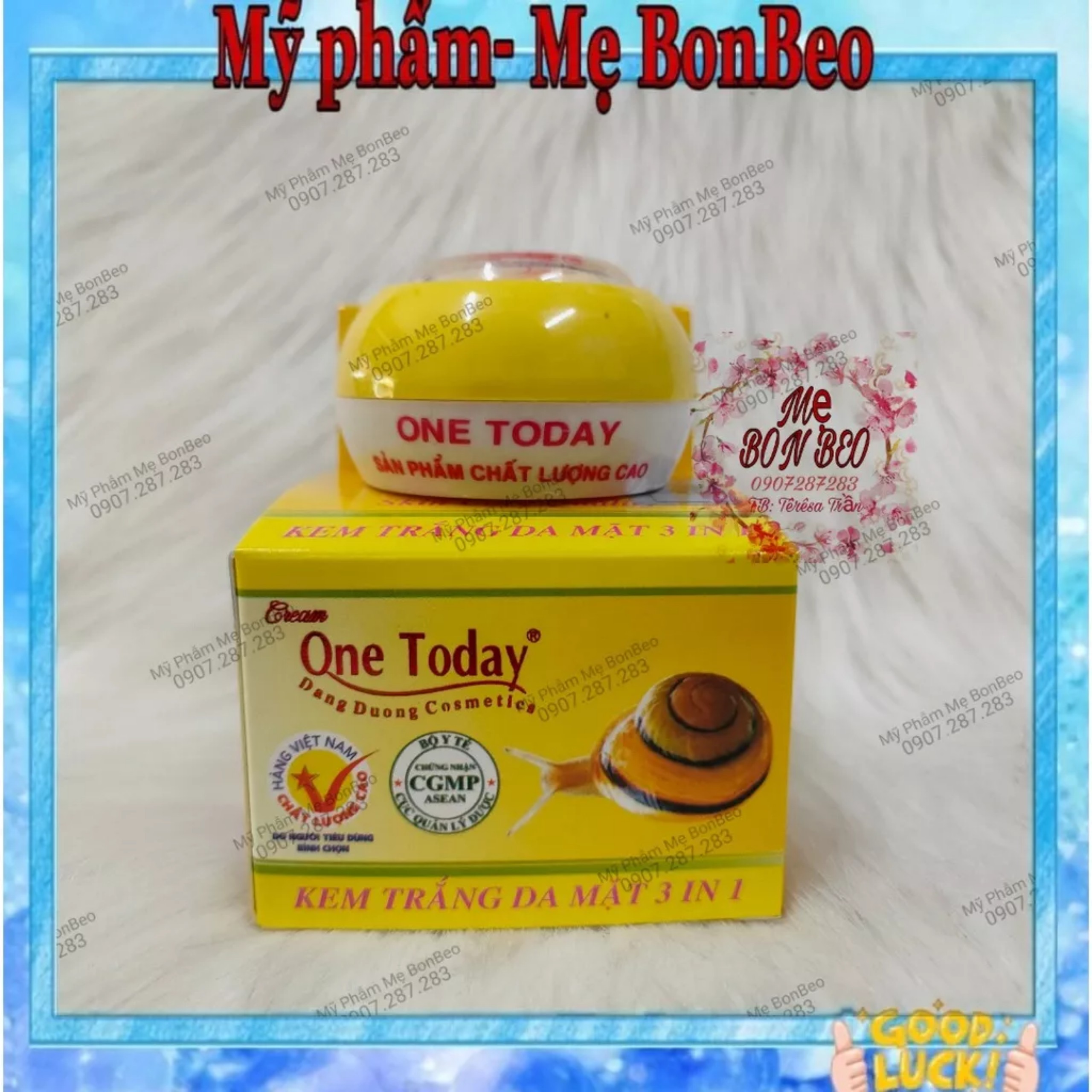 Kem dưỡng trắng da ốc sên One today 9g