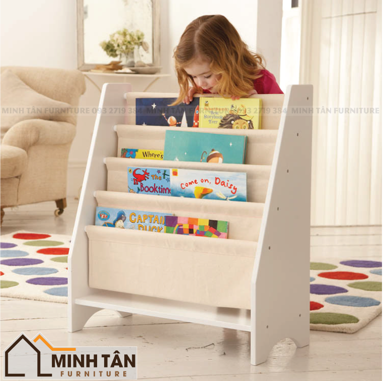 Kệ sách gỗ cho bé - Kệ sách mầm non