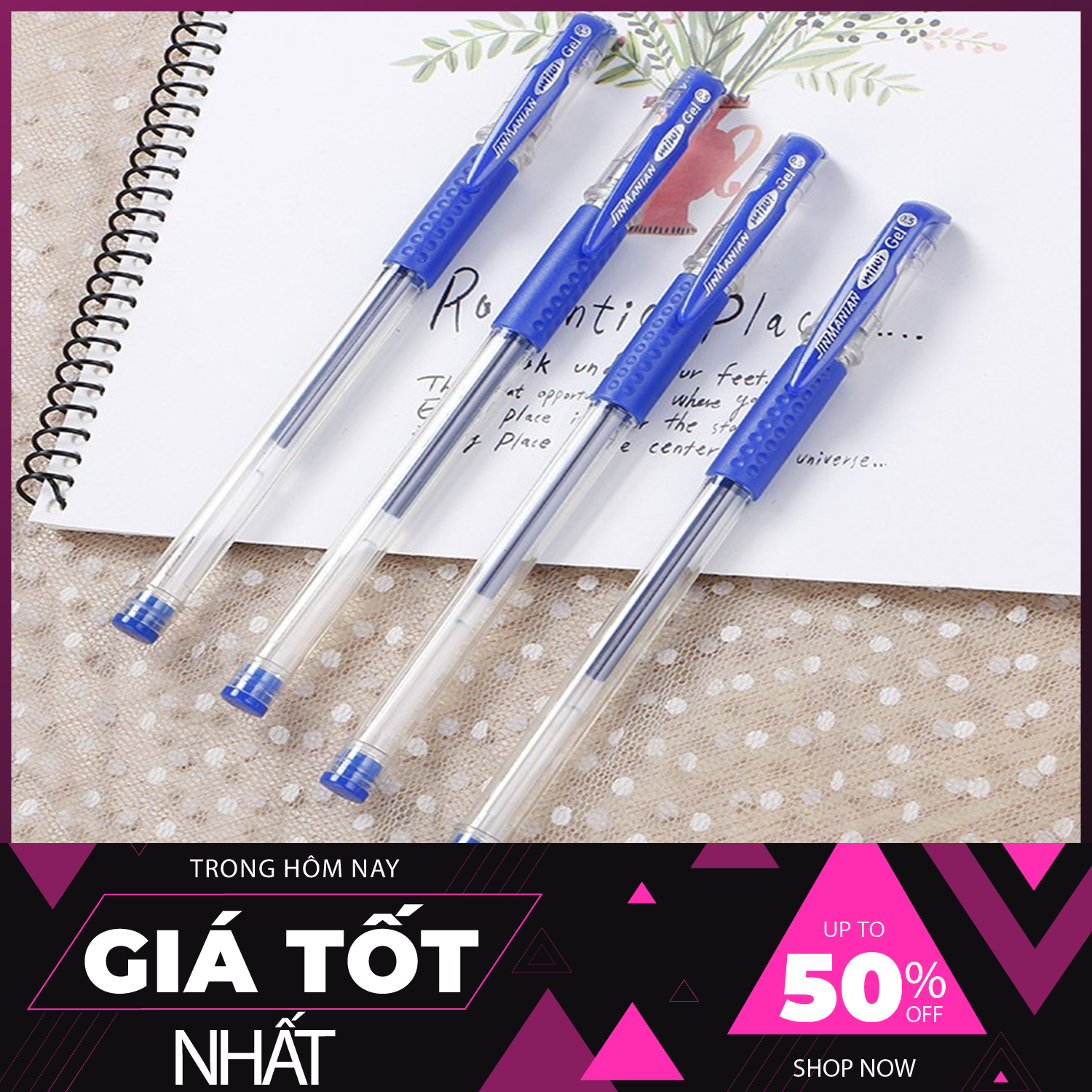 COMBO 10 bút bi nước viết êm tay không lem mực ra tay, bút bi giá rẻ sẵn 3 màu đen xanh đỏ, đồ dùng văn phòng phẩm cho học sinh, văn phòng, Bộ 10…