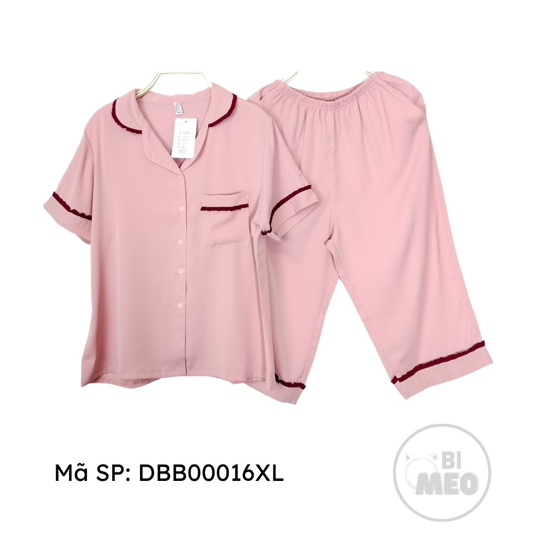 Đồ bộ Pijama lửng - Lụa Mango phong cách tối giản - DBB00018XL