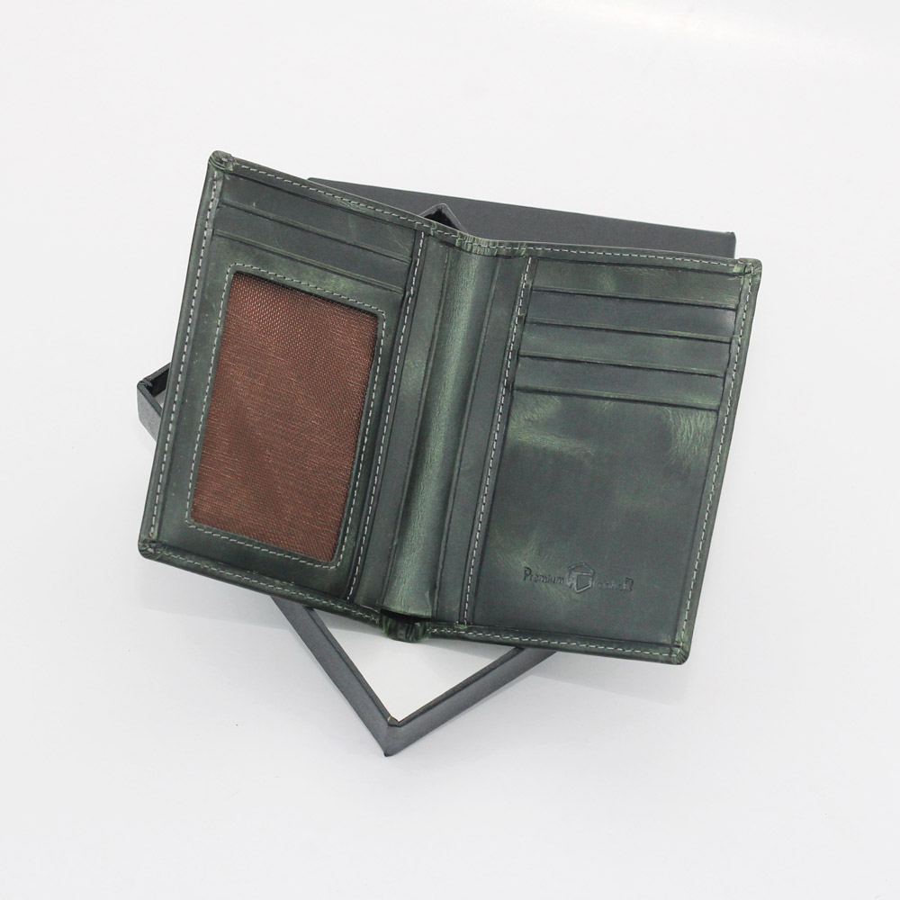 Pull-Up 063D Cowhide Leather Wallet, Standard Wallet Size 9.5X12, Fits All Types of Documents, 4 Beautiful Colors, Comes with Anh Tho Leather Box.