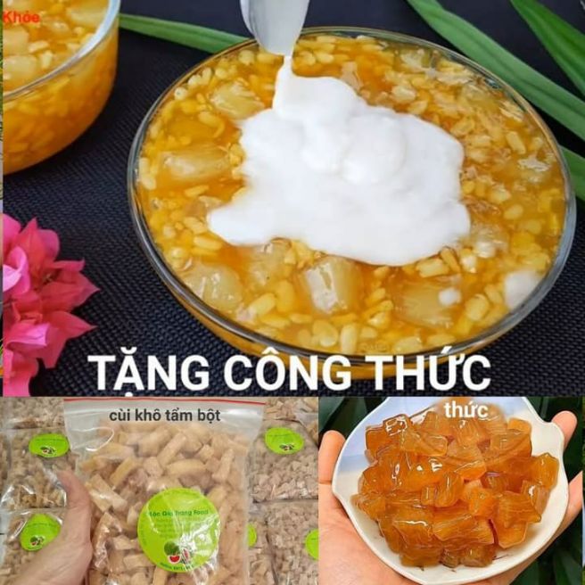 Com bo nấu chè bưởi sét 30 ly