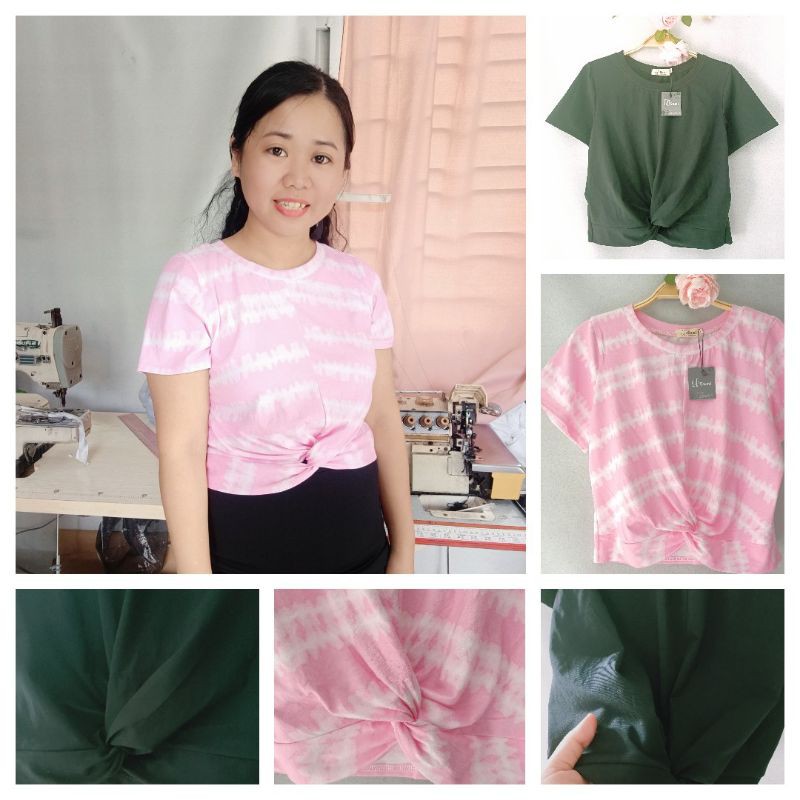 [HCM]BIGSIZE áo Croptop thun xoắn eo siêu đẹp ( Hàng thiết kế)