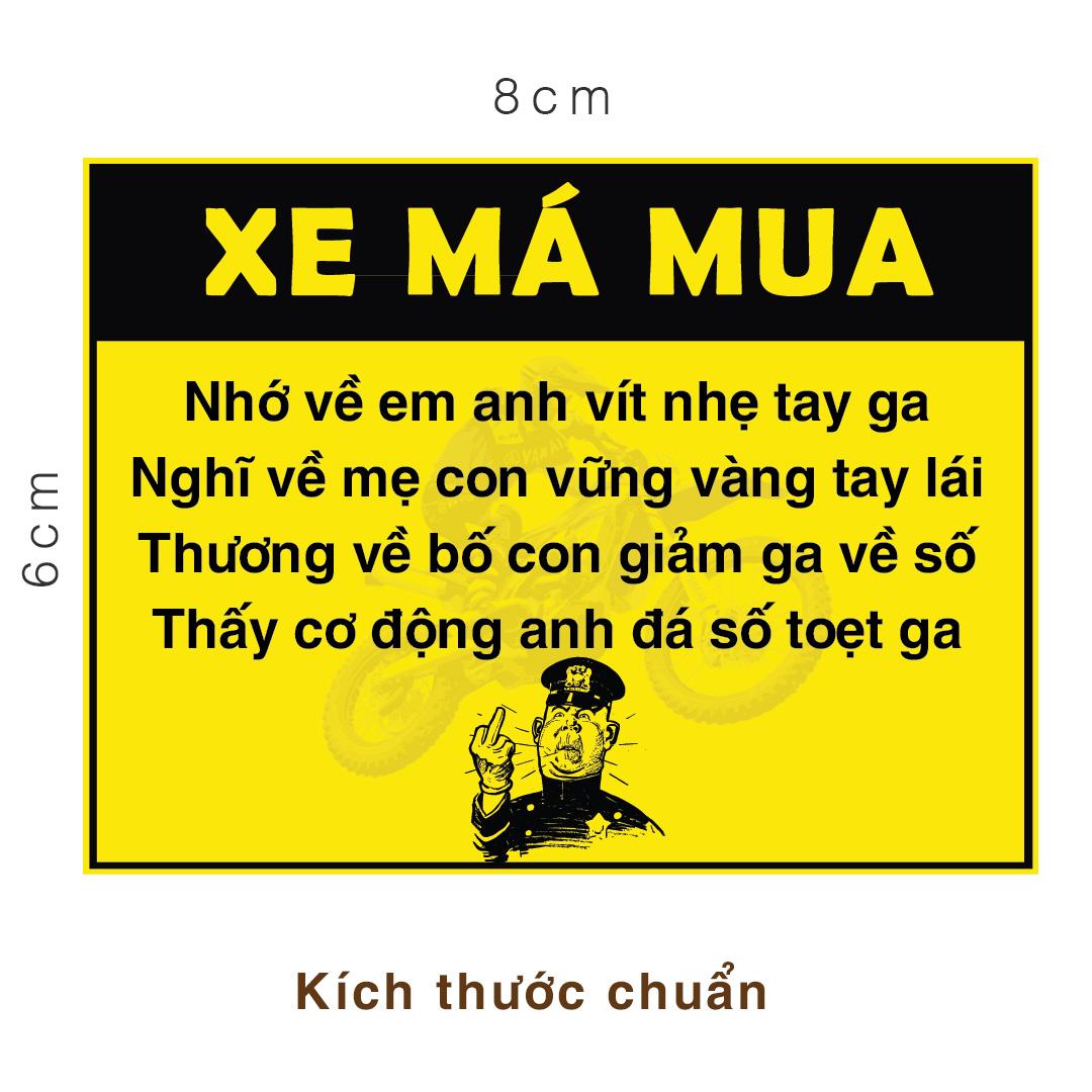 Combo 2 Logo Sticker dán xe máy Xe Má Mua