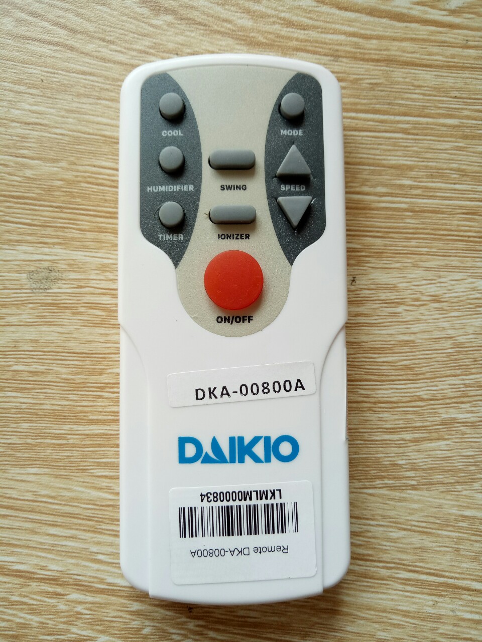 Điều khiển từ xa quạt điều hòa Daikio DKA-00800A