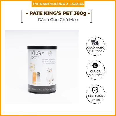 Pate Cá và Gà Hỗn Hợp Cho Chó Mèo King’s Pet lon 380g | Thức ăn chó mèo King Pet 380g