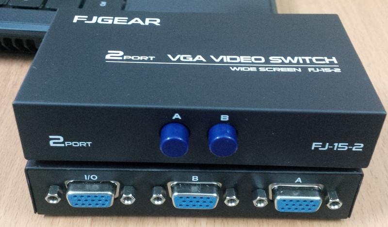 Bộ chia VGA Video Switch (2 CPU ra 1 Màn hình) -  Bộ gộp VGA 2 vào 1 ra