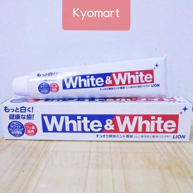 Kem đánh răng White & White Nhật Lion 150g