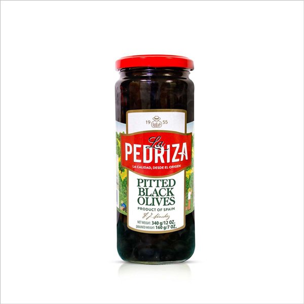 Oliu đen ngâm tách hạt la pedriza 340g 340g