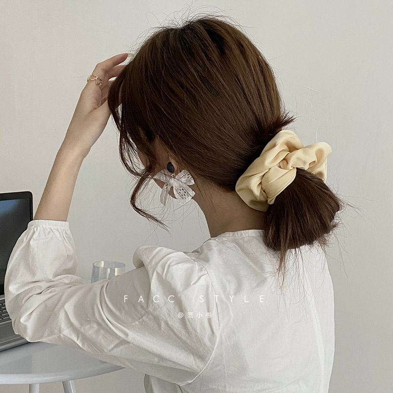 Dây Buộc tóc Vải Scrunchie  Siêu Đẹp Vải lụa Dễ Thương - HCM -THOI TRANG NALE