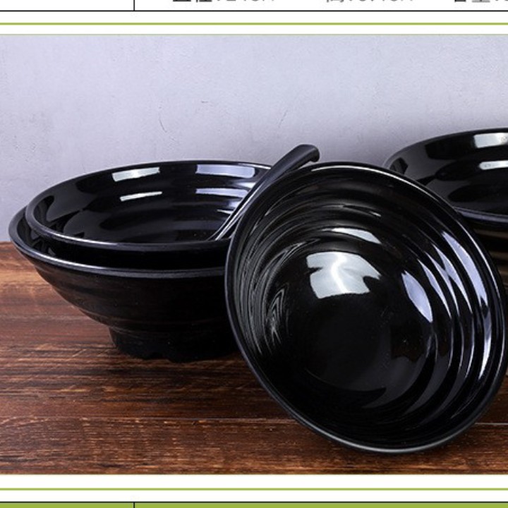 Tô mì , tô phở kiểu nhật màu đen, trắng tô lớn 20cm