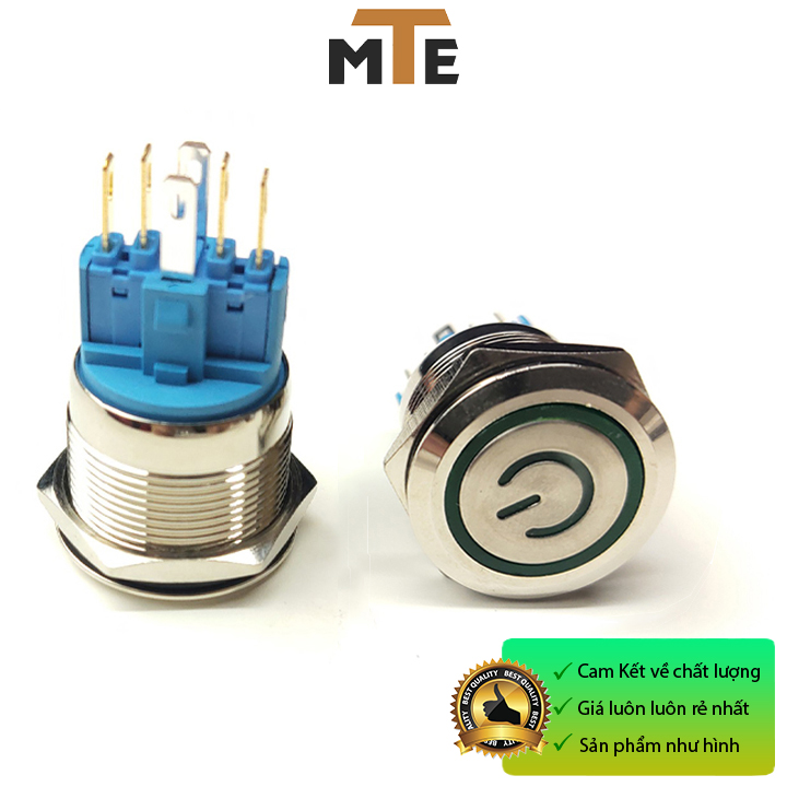 Nút nhấn giữ chống nước có LED 22mm 220V
