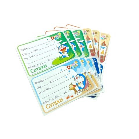 Combo 2 tập Nhãn vở campus Doraemon NT-DOR-12-1