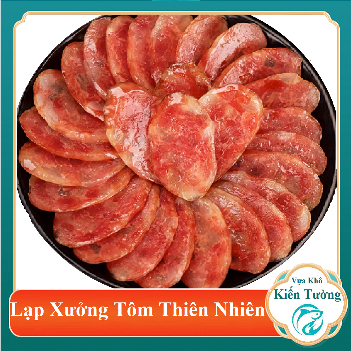 1 kg lạp xưởng tôm từ thịt tôm tươi thiên nhiên đặc sản minh triết tươi ngon.-vựa khô kiến tường.