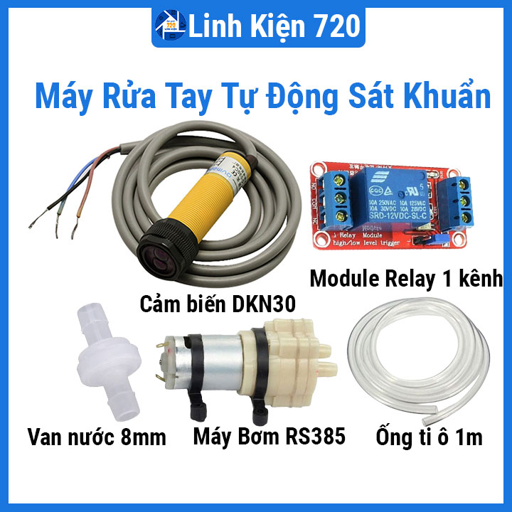 Máy rửa tay tự động sát khuẩn V2 chế từ linh kiện điện tử