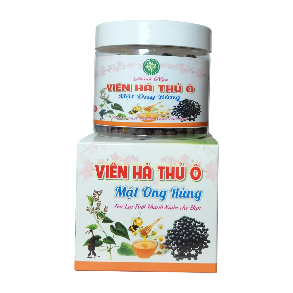 Viên hà thủ ô mật ong rừng làm đen tóc bổ máu bổ thận Thảo mộc Đồng Quê 250G