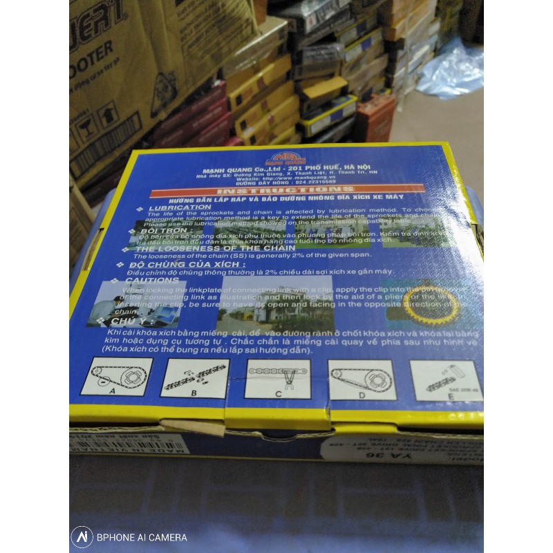 Bộ nhông sên dĩa Yamaha Mạnh Quang