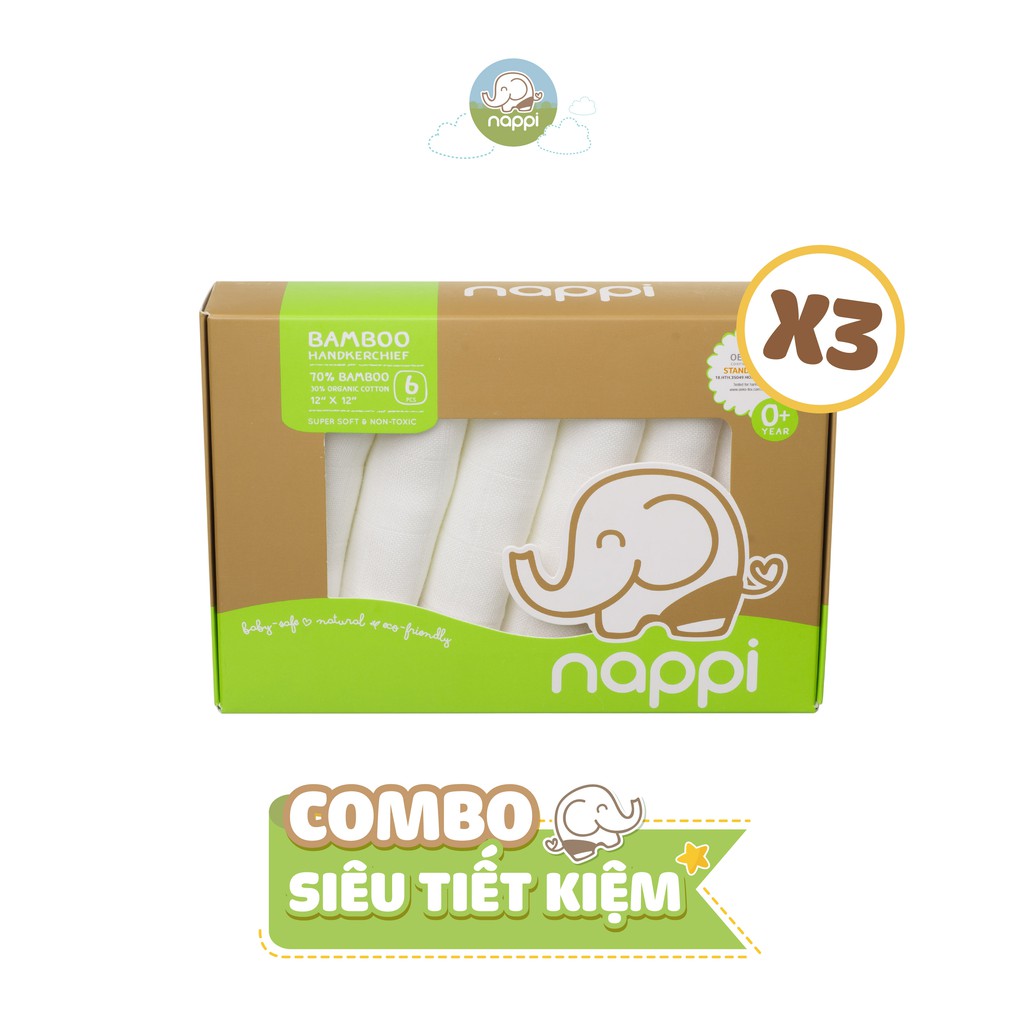 [COMBO SIÊU TIẾT KIỆM] 3 Hộp khăn sữa Nappi