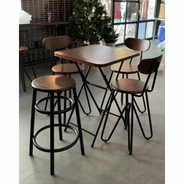 [HCM]BÀN VUÔNG 55CM XẾP CAFE CHÂN SẮT