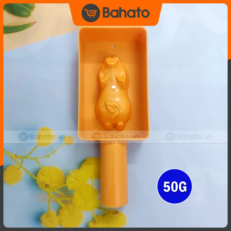 Khuôn trung thu gõ 50g con heo kg050g02