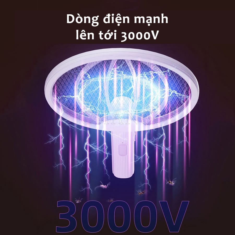 [MẪU MỚI 2023] Vợt Muỗi Thông Minh 2 Chế Độ, Thiết Kế Mới Nhật, Tính Năng Cập Nhật, Kiêm Đèn Bắt Muỗi Ban Đêm Tiếng Động Nhỏ, Vơt Muỗi BBQ1 SHOP