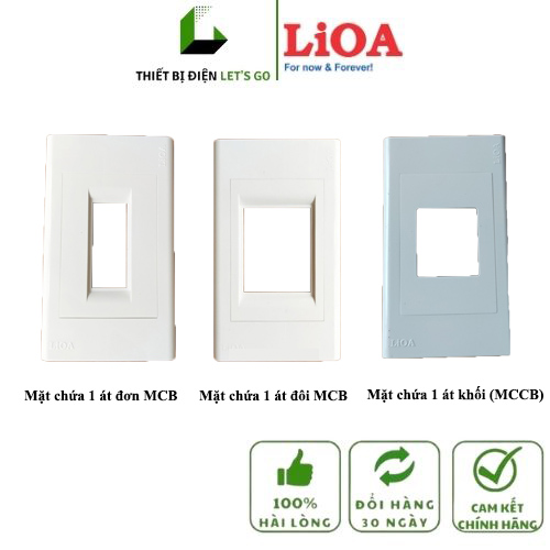 Mặt chứa 1 Cầu Dao - Aptomat Đơn MCB, Đôi MCB, Khối MCCB LiOA [CHÍNH HÃNG]