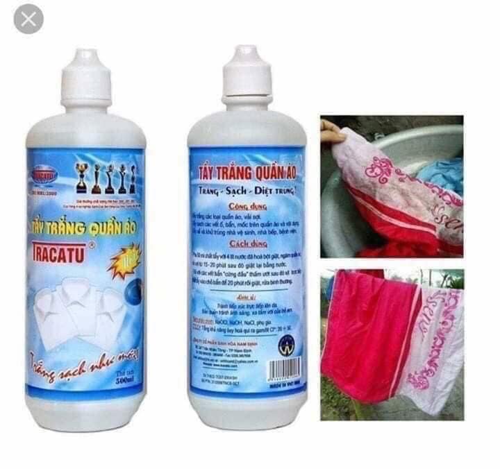 Combo 2 lọ thuốc tẩy trắng,tẩy mốc quần áo tracatu 500ml-tẩy mốc,tẩy trắng quần áo