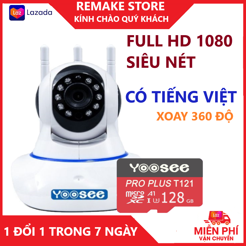 >> BÁO GIÁ CAMERA - CAMERA WIFI - CAMERA YOOSEE 5 RÂU KÈM THẺ NHỚ 128GB HIỂN THỊ 2.0 MPX CẢNH BÁO CHUYỂN ĐỘNG, CÓ TIẾNG V | Shopee Lazada Sendo Tiki mới nhất 30 Camera - Camera wifi - Camera yoosee 3 râu kèm thẻ nhớ 128gb hiển thị 2.0 mpx cảnh báo chuyển động, có tiếng việt, kết nối dễ dãng bảo hành 3 năm 1 đổi 1 trong 7 ngày