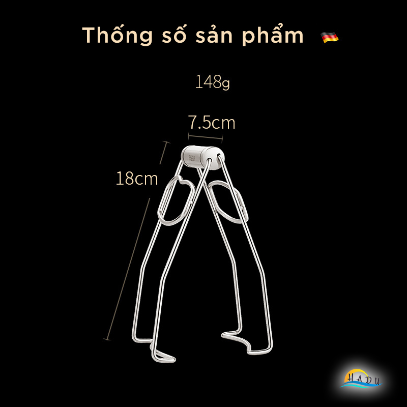 Kẹp Gắp Bát Đĩa Nóng Inox 304 Dày Dặn SSGP, Dụng Cụ Gắp Chống Bỏng Dùng Cho Nồi Hấp, Lò Vi Sóng, Tay Cầm Chắc Chắn, Cao Cấp Đạt Chất Lượng LFGB Đức