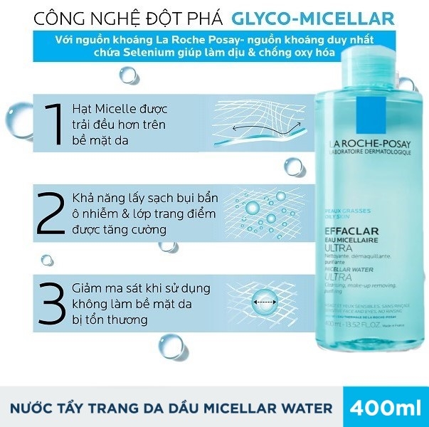 Nước tẩy trang LaRoche Posay Micellar Water 400ml