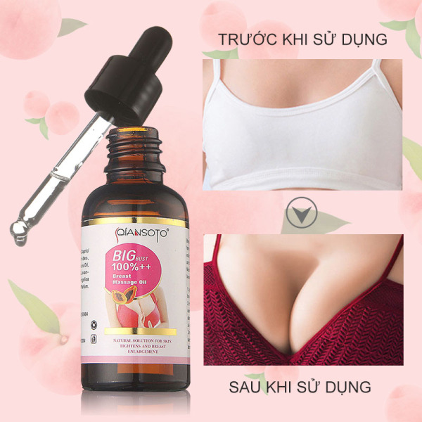 Qiansoto Tinh Dầu Nở Ngực Tăng Ngực Tăng Vòng 1 Enhancement Breast Oil Massage Upsize(40ML)