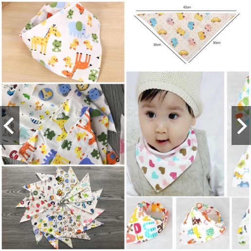 [Ánh Thật] Combo 3 Chiếc Yếm Cúc Bấm Cho Bé