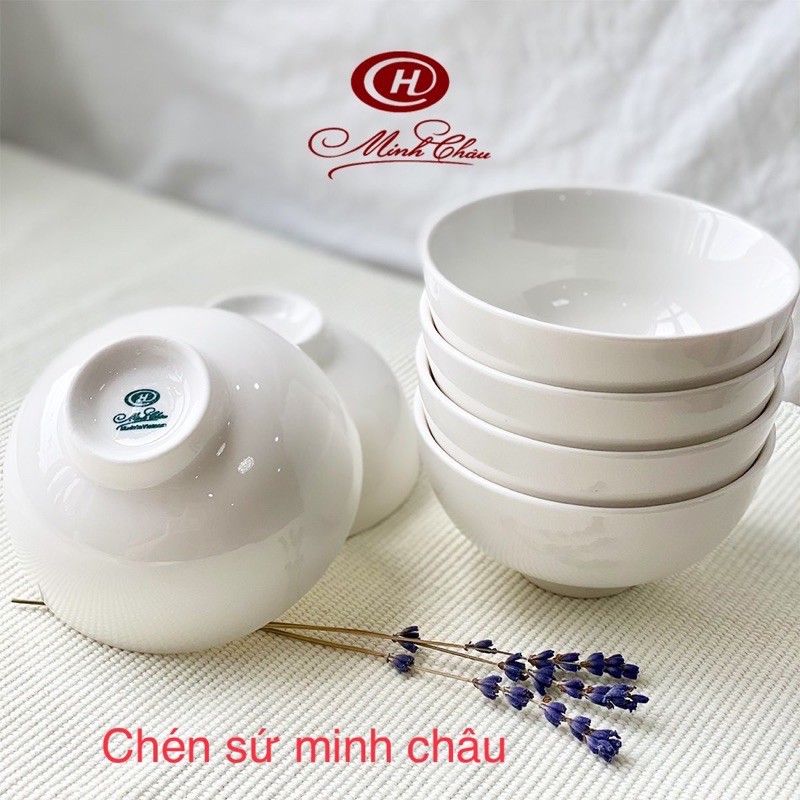 Bộ 10 bát cơm sứ Minh Châu