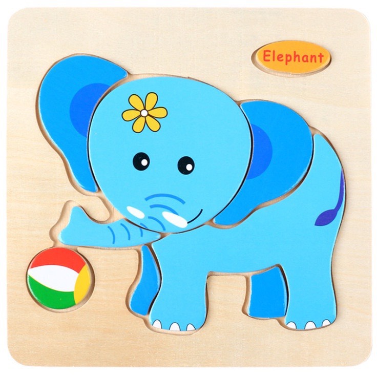 TRANH GHÉP HÌNH 3D GỖ NỔI CHO BÉ