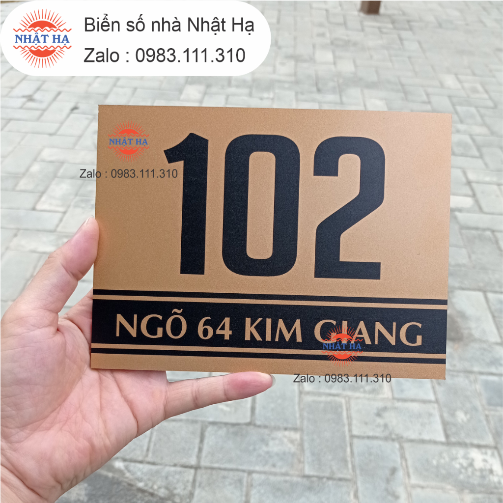 Biển Số Nhà Nhôm ALu Nhiều Kích Thước (Tặng kèm băng dính xốp hoặc vít nở)