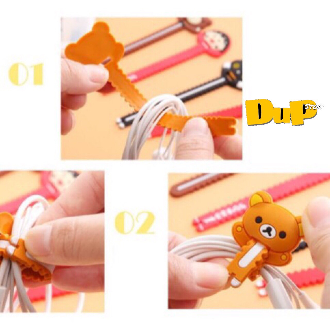 DÂY QUẤN TAI NGHE, CÁP SẠC HÌNH THÚ CUTE