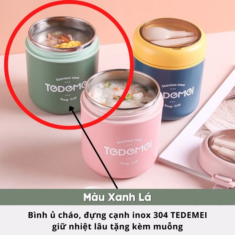 Cốc bình ủ cháo, giữ nhiệt, cặp lồng inox Kichilachi cho bé