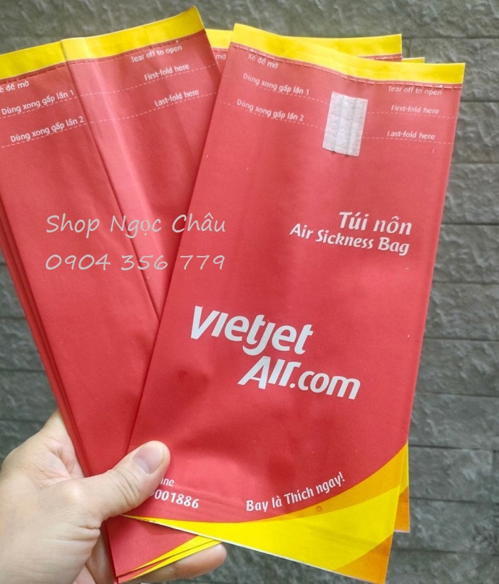 Set 10 túi nôn/ túi ói cao cấp hàng không