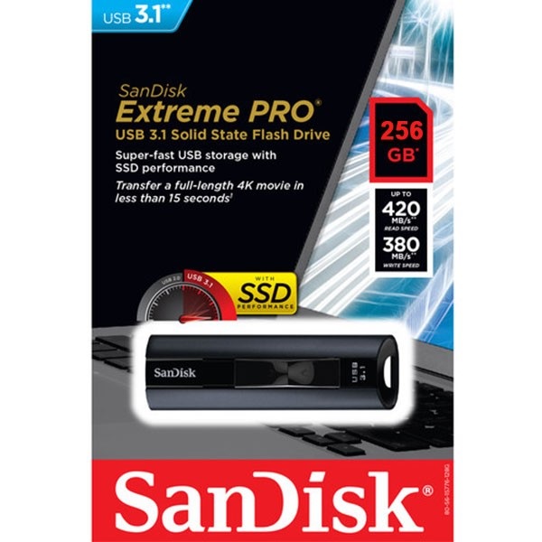 USB 3.1 Flash Drive Sandisk Extreme Pro CZ880 256GB
