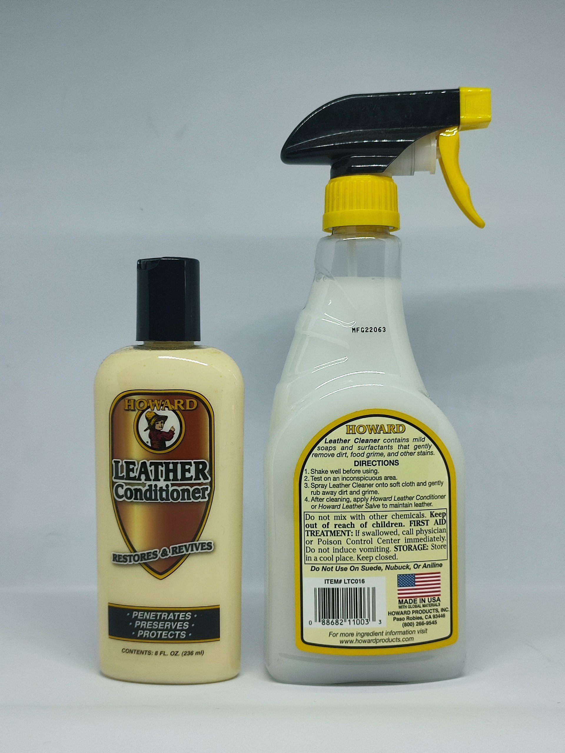 Dung dịch làm sạch ghế da, sofa da, nội thất HOWARD LEATHER CLEANER  473ML