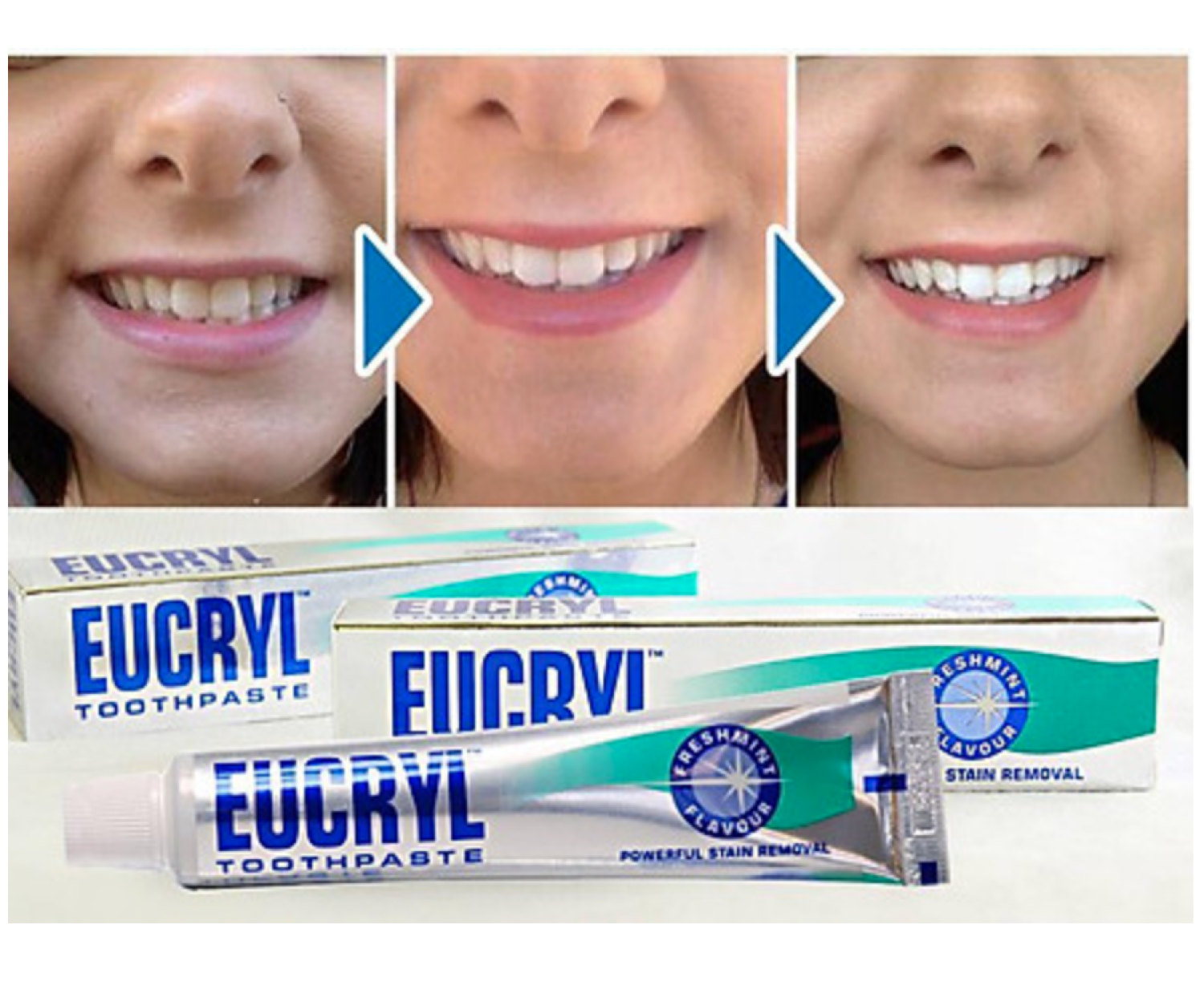 Kem Đánh Răng Làm Trắng Răng Hương Bạc Hà EUCRYL Tooth Paste Freshmint 50g