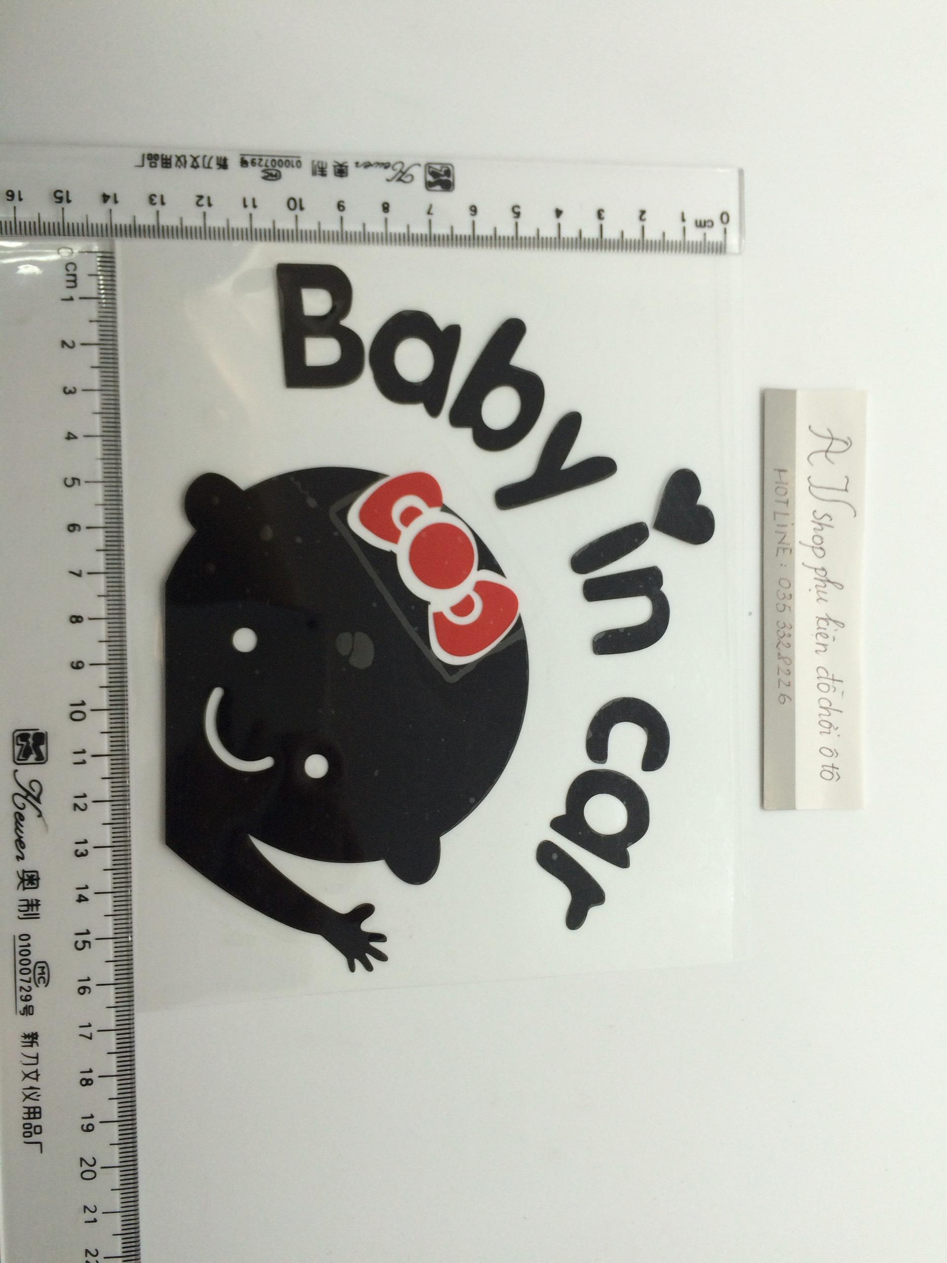 Decal ô tô BABY IN CAR