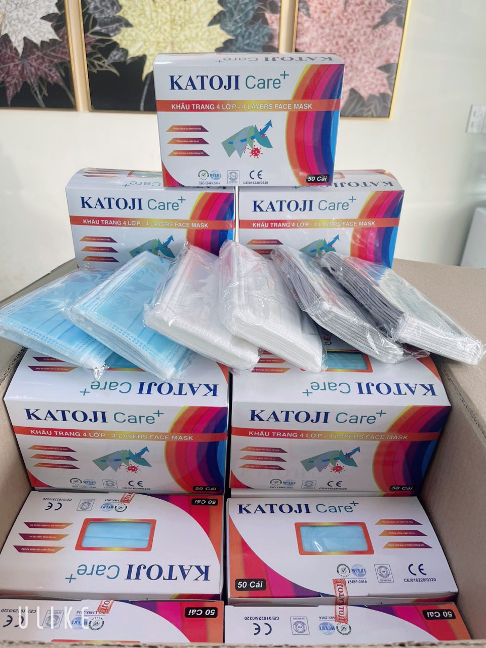 Khẩu trang y tế 4 lớp vải KATOJI