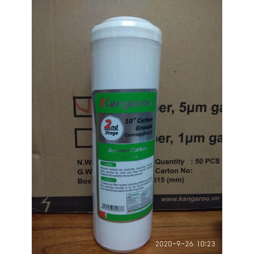 Lõi lọc nước Kangaro số 2 - than hoạt tính - Chính hãng