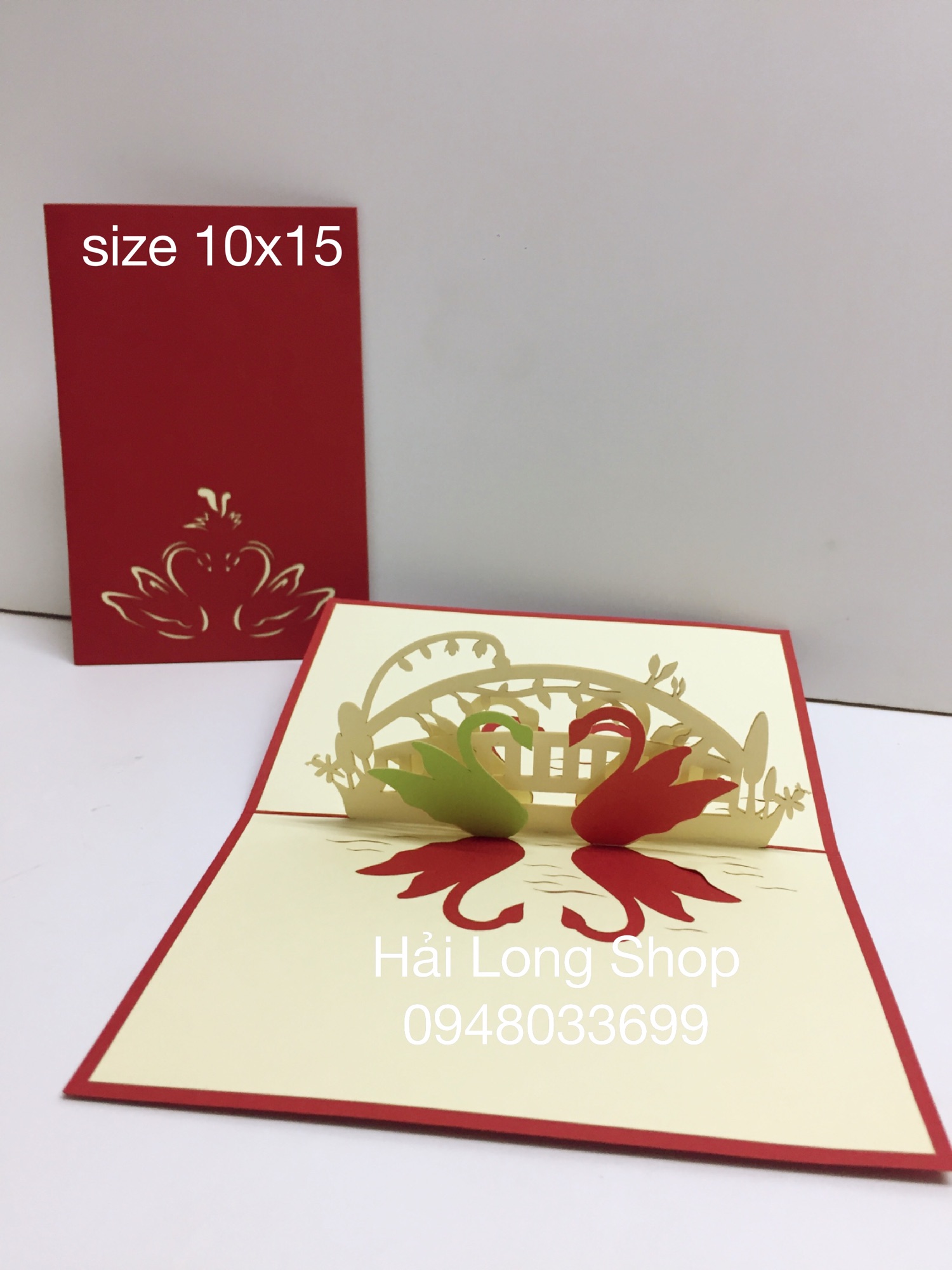 Cặp Đôi 10 ( Thiên Nga ) - Love - Thiệp 3D
