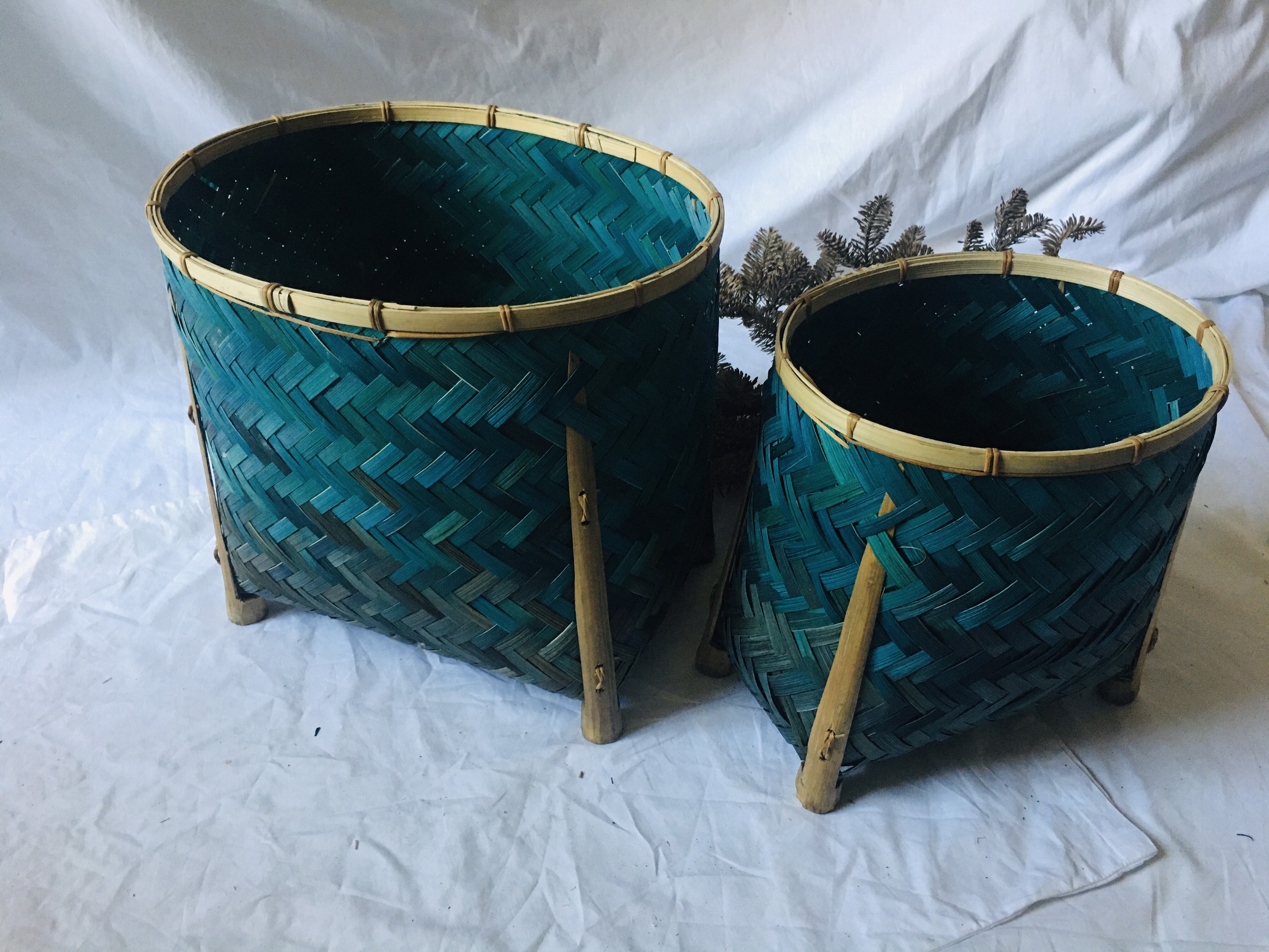 Sọt Tre Đa Năng Màu Xanh Dương Có Đế  Đựng Đồ Chơi, Các loại - Size L rộng 40cm*32cm, sâu 30cm  - Size M rộng 30cm*25cm, sâu 28cm  - Size S rộng 22cm*18cm, sâu 24cm Dùng Để Đựng Đồ Chơi, Đồ Bẩn