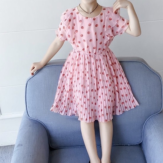 Váy Đầm Voan Xòe Chấm Bi Cho Bé Gái (N00156)